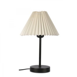 Opviq Lámpara de Mesa con Cuerpo Metálico y Tapa de PVC Crema